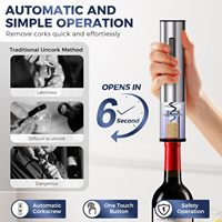 Ouvre-Bouteille Électrique 4 en 1 Rechargeable Type-C avec Verseur et Bouchon – Tire-Bouchon Automatique pour Bouteille de Vin, Idéal pour les Cadeaux