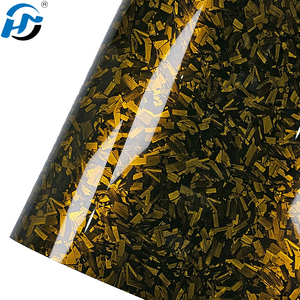 Pet TPU Cao Bóng Holographic Vàng Giả Mạo Cầu Vồng Carbon Gói Vinyl Cho Xe Máy Vinyl Xe Bọc Bên Ngoài Xe Dán - Product Image 3