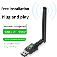 Adaptador WiFi Externo USB 2.0 de Doble Banda, Gigabit de Alta Velocidad para Laptop y PC, en Stock