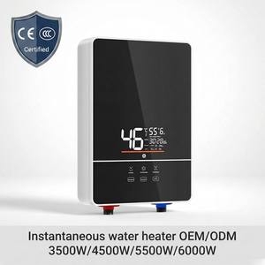 Chauffe-eau électrique instantané sans réservoir 6000W 220-240V CE CB IPX4 avec réservoir émaillé pour <span class=keywords><strong>cuisine</strong></span>, camping-car, extérieur, salle de bain - Product Image 1