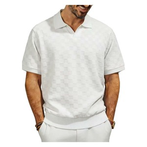 Polo de Punto Personalizado para Hombre, Camiseta de Manga Corta con Cuello, OEM ODM, Marca Privada - Product Image 2