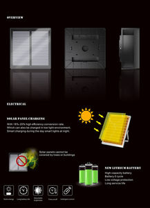 Фонари на солнечной батарее, 8x8, 6000 мА · ч, теплый белый свет, 24 светодиода для забора, деревянных столбов - Product Image 5