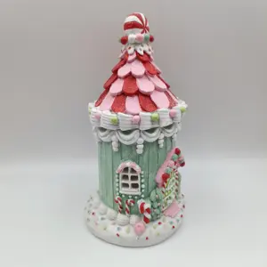 Creative Home Desktop Products Resin Folk Crafts Fine Crafts Christmas Biscuit Candy House Decoration