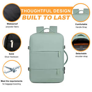 Mochila inteligente de viaje antirrobo Usb personalizada con carga impermeable para negocios, mochilas para portátiles de 17,3 pulgadas, mochilas escolares - Product Image 3