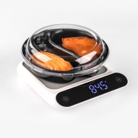 Conteneur à charnière transparent de qualité alimentaire PET, écologique, pour fruits, légumes, fruits de mer, fraises, bleuets, supermarché, en vrac