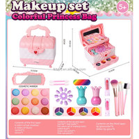 Lucky Toys Jouets En Gros Kit De Maquillage Dressup Set pour Filles Coloré Princesse Sac Rose Miroir Rouge À Lèvres Ombre À Paupières Vernis À Ongles