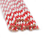 Pailles en papier rayées colorées, bâtonnets pour cake pops, écologiques, biodégradables, pour bar à boissons, fête, échantillon gratuit, vente en gros, en vrac