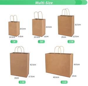 Bolsa de Papel Kraft con Asa Resistente, Embalaje Ecológico, Personalizada, Directo de Fábrica - Product Image 6