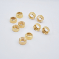 Écrou de blocage en laiton entièrement fileté à verrouillage automatique 14mm*7.2mm, écrou hexagonal fin moleté sur mesure, accessoires de quincaillerie pour serrures de porte, vente en gros