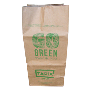 <span class=keywords><strong>Sac</strong></span> en papier Feuilles <span class=keywords><strong>Compost</strong></span> Sacs en papier kraft pour feuilles Emballage de pelouse Sacs pour mauvaises herbes 110L 30 Gallon - Product Image 1