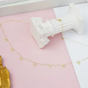 Personalized 18k Solid Gold Jewelry Necklaces Pretty Style making pendant chocker for ladies cool jewelry personalised project n