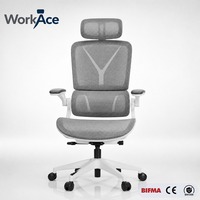 Chaise de bureau ergonomique avec appui-tête réglable en hauteur et en angle, certifiée EN1335, pour espace de travail, vente en gros, confortable, durable, avec soutien cervical et siège de travail