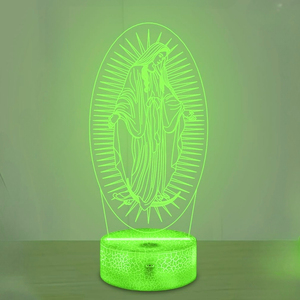 Vierge Marie 3D Illusion LED Veilleuse Design Moderne Style Tactile <span class=keywords><strong>pour</strong></span> Catholiques Cadeau Religieux <span class=keywords><strong>pour</strong></span> <span class=keywords><strong>Maman</strong></span> Femmes <span class=keywords><strong>Anniversaire</strong></span> Noël - Product Image 4