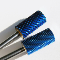 Offre Spéciale – Grande fraise électrique lisse pour l'élimination du gel et le nettoyage des cuticules, 2.35 mm, F M C, en carbure de tungstène violet et bleu