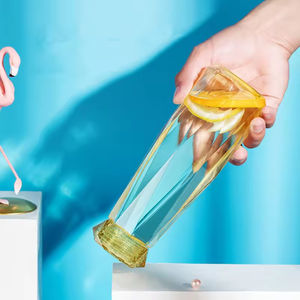 Verres à boire en cristal transparent, bouteilles pour couple, verres colorés, bouteille d'eau sport givrée, gobelet pratique - Product Image 4