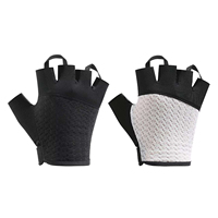 Guantes de Ciclismo Ligeros de Seda, Medios Dedos, Transpirables, Antideslizantes, con Absorción de Impactos, Cierre Magnético, para Fitness, Deportes, Gimnasio y Entrenamiento
