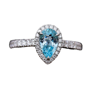 Bague Solitaire Classique en Or Massif 10K avec Diamant de Laboratoire Taille Poire Pureté VVS1 Certifié ICI – Contactez-nous pour les Bagues de Fiançailles pour Femme - Product Image 1