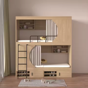 Lit superposé multifonctionnel pour le personnel, design capsule spatiale, lit mezzanine pleine grandeur pour chambre d'hôtel, dortoir étudiant, <span class=keywords><strong>auberge</strong></span> <span class=keywords><strong>de</strong></span> <span class=keywords><strong>jeunesse</strong></span> - Product Image 5