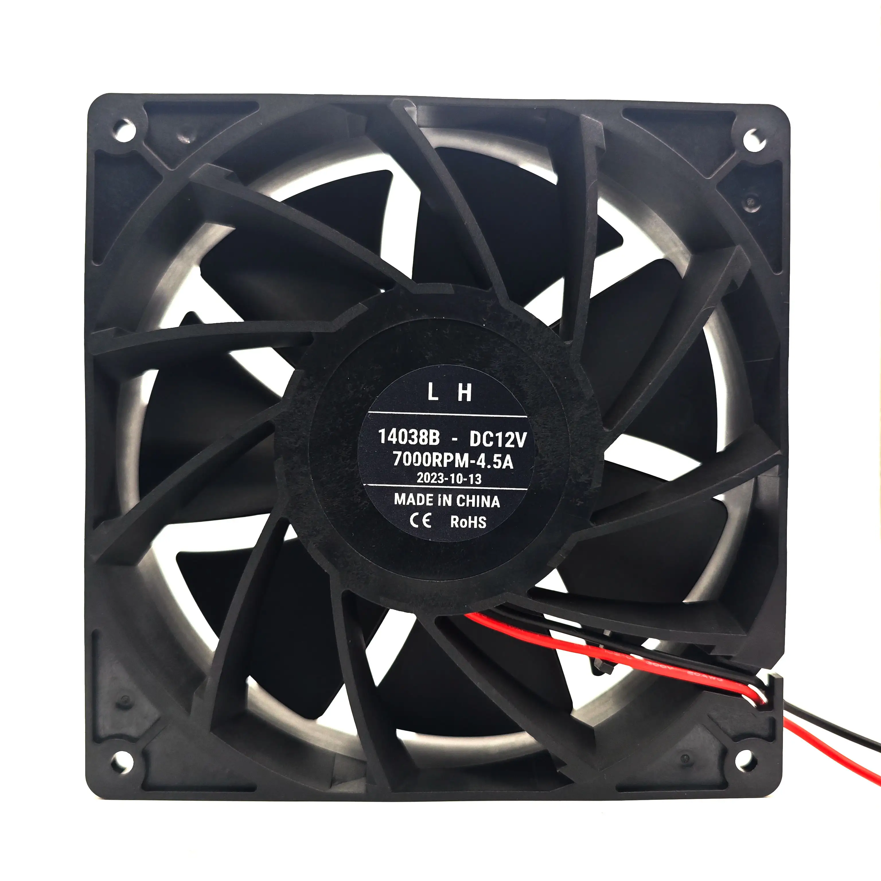 환기 배기 팬 14038B CFM 140mm 팬 140x140x38mm 12V 4.5A 7000RPM 볼 베어링 DC 축 방향 흐름 냉각 140mm 팬