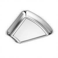 Plat de service élégant en acier inoxydable de forme irrégulière, poli, pour la maison, les banquets, la vaisselle de table, idéal pour les fruits de mer, les réunions, compatible micro-ondes