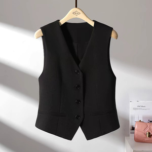 <span class=keywords><strong>Chaleco</strong></span> Formal de <span class=keywords><strong>Mujer</strong></span> <span class=keywords><strong>con</strong></span> Cuello en V, Cierre de Botón, Sin Mangas, <span class=keywords><strong>con</strong></span> Bolsillos, para Oficina - Product Image 3
