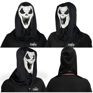 Máscara de Terror de Látex de Cara Completa, Máscara de Ghostface Sonriente, Disfraz de Halloween para Adultos - Product Image 3