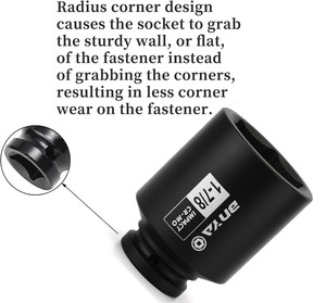 22-46mm 3/4 inch khí nén mở rộng tác động ổ cắm Metric <span class=keywords><strong>19mm</strong></span> duy nhất End Wrench phosphating ổ cắm - Product Image 5