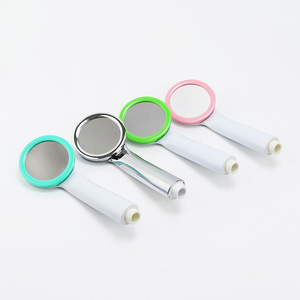 Handheld Shower Head Round Pressurized Spray Rain Durable Portable <b>Bathroom</b> Shower <b>Accessory</b> - Product Image 2