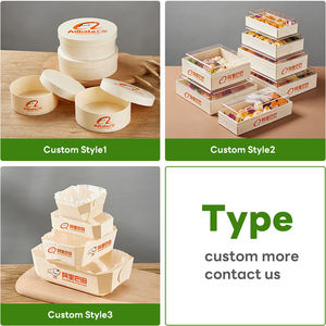 Cajas Plegables Desechables de Madera y Plástico Qiao Ji para Pasteles y Postres, con Tapa Transparente, Tamaños Personalizables, para Comida para Llevar - Product Image 4