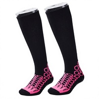 Chaussettes de sport à compression pour hommes, design personnalisé, élastiques, hautes jusqu'au genou, pour le basketball, le football, la course à pied, le cyclisme