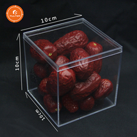 Boîte à bonbons carrée transparente de 10 cm pour dragées de mariage