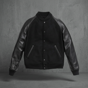 Veste universitaire Stonefield Manufacturing - 100% laine, patchwork en toile, à capuche, imperméable, streetwear, vêtements d'extérieur pour l'hiver - Product Image 3