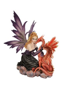 Figura Decorativa <span class=keywords><strong>de</strong></span> Resina <span class=keywords><strong>de</strong></span> Alta Calidad con Diseño <span class=keywords><strong>de</strong></span> Hada <span class=keywords><strong>de</strong></span> las Cuatro Estaciones y Dragón - Product Image 2