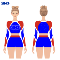 Tenues d'entraînement de cheerleading pour adolescentes SNG, ensembles d'entraînement de cheerleading avec appliques en strass, soutien-gorge de sport en spandex/polyester pour cheerleading