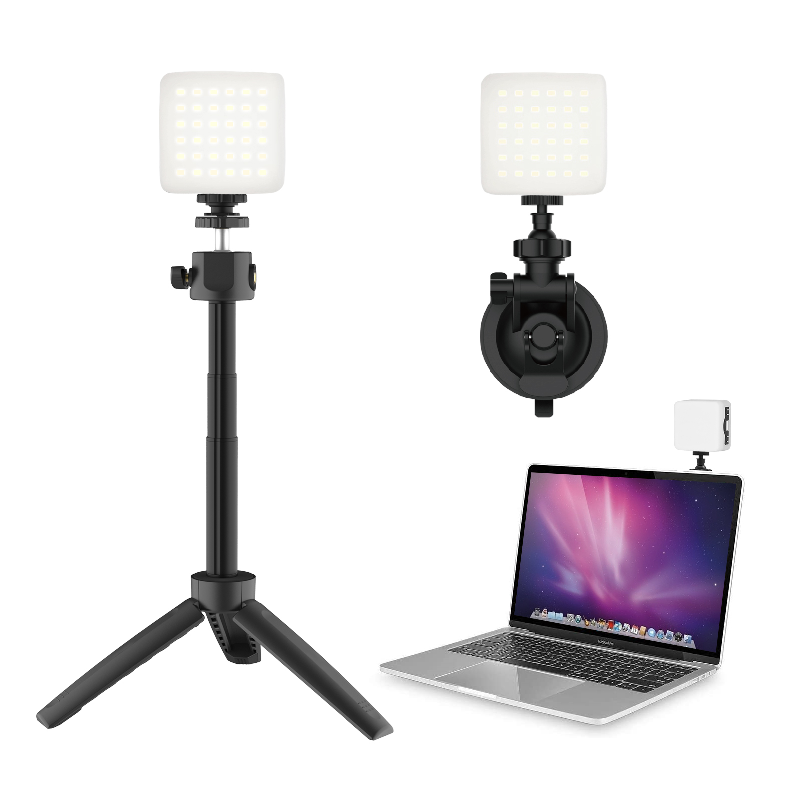 Прочная присоска FLASHOOT для монтажа ноутбука, освещение для видеоконференции для удаленной работы, компьютерные видео освещения для увеличения вызовов