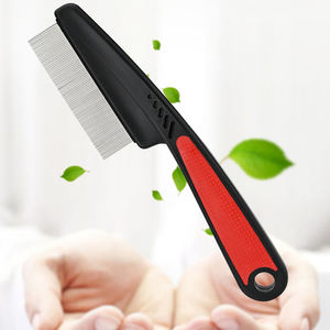 Manche professionnel pas cher <span class=keywords><strong>Anti</strong></span> chat en acier inoxydable tête métallique peigne à puces peigne à <span class=keywords><strong>poux</strong></span> vente en gros - Product Image 6