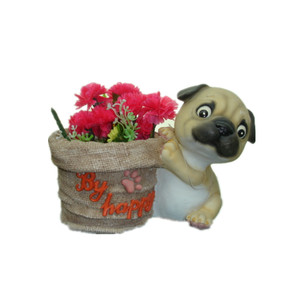 <span class=keywords><strong>Maceta</strong></span> <span class=keywords><strong>de</strong></span> resina realista para cachorros, decoración <span class=keywords><strong>de</strong></span> jardín para el hogar para macetas y jardineras - Product Image 2