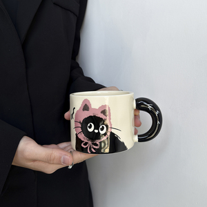 Taza de Café de <span class=keywords><strong>Porcelana</strong></span> con Diseño de Gato Adorable BloomSip, 350 ml, Apta para Alimentos, Uso en Cafeterías, Venta al por Mayor, Kawaii, con Logotipo Personalizado, Sostenible - Product Image 5