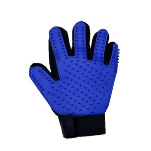 Gants de toilettage pour animaux Zeng Ming, bleus, en plastique, à cinq doigts, pour chats et chiens, massage, bain, nettoyage du pelage - Product Image 5