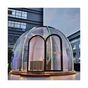 Tamanho personalizado hotel resort tenda de bolha transparente casa de vidro profissional casa igloo