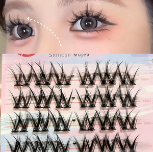 कस्टम आधा बैंड स्पष्ट सिंथेटिक fox mink पलक 15 मिमी पुनः प्रयोज्य 3 डी प्रभाव क्रूरता मुक्त बॉक्स पैकेजिंग प्राकृतिक झूठी पलक - Product Image 1