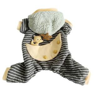 Lindo nuevo Fadou Moon Boat invierno rayas algodón clásicos pijamas acolchados todo-fósforo Fat Bago <span class=keywords><strong>Koki</strong></span> ropa para perros - Product Image 5