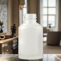 Fuyun RTS Huile Capillaire Emballage Personnalisé 60ml Bouteille de Sérum en Verre Dépoli Ambre Huile Essentielle Flacons compte-gouttes en Verre Givré