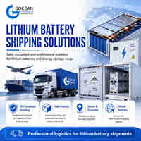 Transport maritime FCL multimodal de batteries au lithium et de batteries pour véhicules électriques vers les États-Unis et le Royaume-Uni - Tarif compétitif - Transit rapide