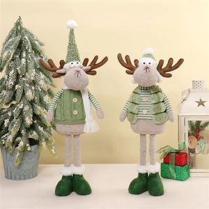 Adorables Ciervos de Peluche de Pie, Juego de 2 Figuras de Reno de Pelo Suave para Regalo Navideño - Product Image 1