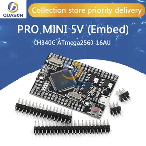 מגה 2560 PRO מיני 5V (משובץ) CH340G ATmega2560-16AU עם ראשי סיכות זכר תואם לאארדואינו מגה 2560