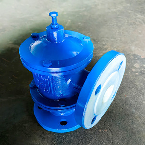 Válvula de ventilación de brida de un solo paso con revestimiento de PTFE, tipo bola, para ácidos y álcalis, uso a presión atmosférica - Product Image 1