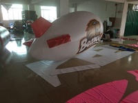 Globo Dirigible Inflable Publicitario Grande de 4m con Cable, Material de PVC, Impresión Digital/Serigrafía