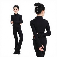 Ensemble de yoga pour filles, leggings et veste en velours extensible 2 pièces, pour enfants