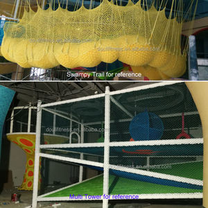 Aire de jeux intérieure personnalisable pour enfants, en <span class=keywords><strong>corde</strong></span> de nylon crochetée à la main, avec structure multi-tours et sentier aquatique combiné - Product Image 4
